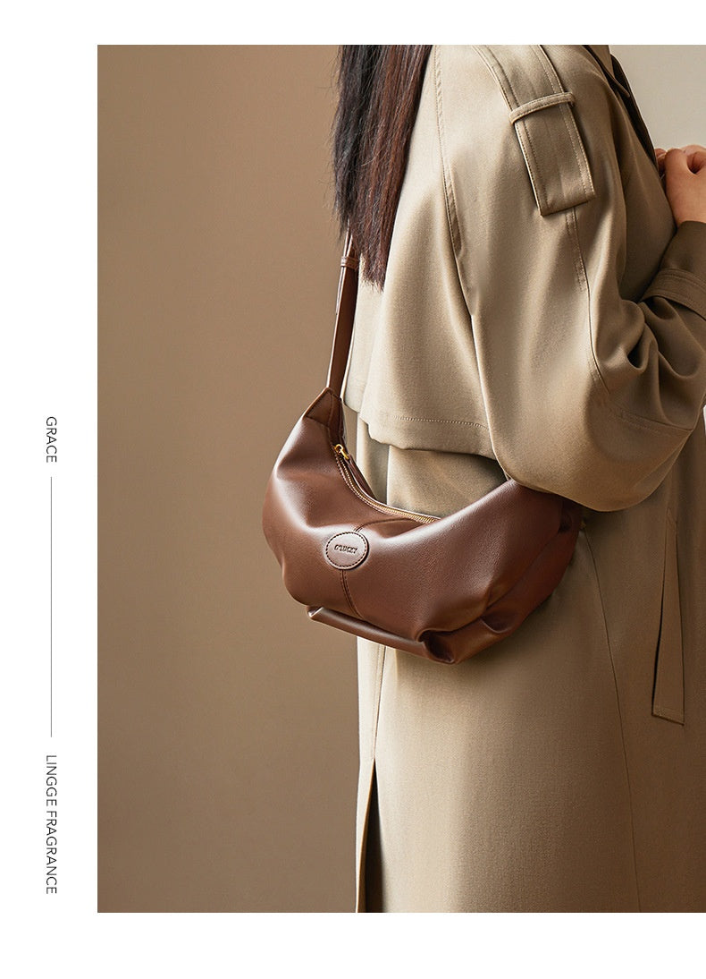 Women’s Croissant Shoulder Bag – Autumn Winter Fashion Crossbody Handbag