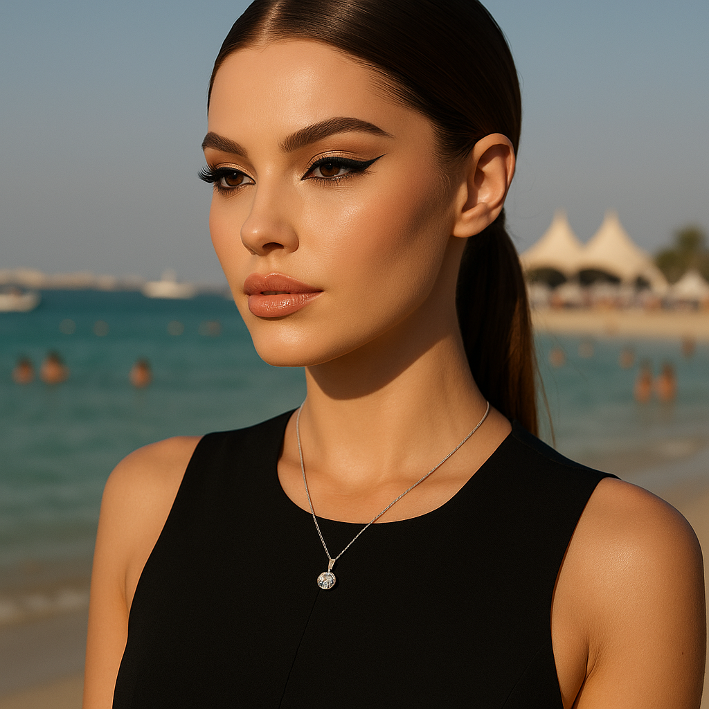 S925 Sterling Silver Solitaire Necklace for Women – Simple Luxury Jewelry