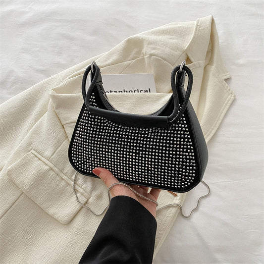 Women’s Rhinestone Crossbody Bag – Light Diamond Chain Fashion Purse