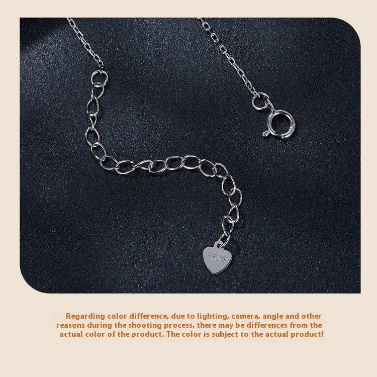 Light Luxury Drop-shaped 1 Karat Shining Moissanite Necklace S925 Sterling Silver White Gold Plated