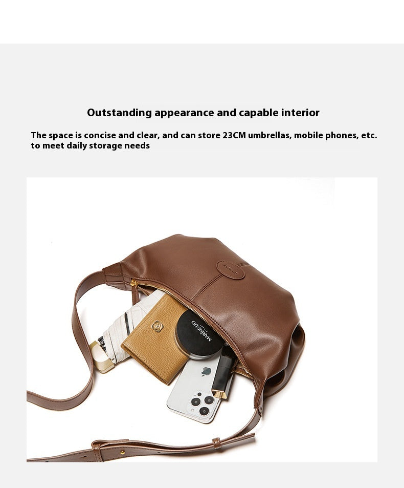 Women’s Croissant Shoulder Bag – Autumn Winter Fashion Crossbody Handbag