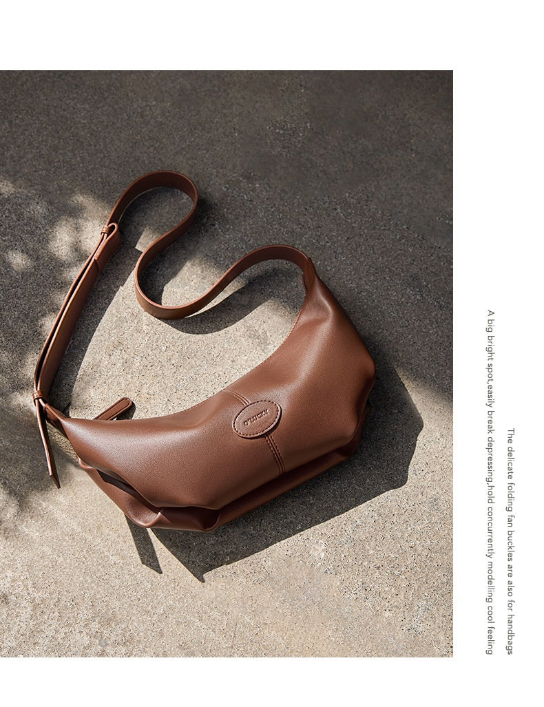 Women’s Croissant Shoulder Bag – Autumn Winter Fashion Crossbody Handbag