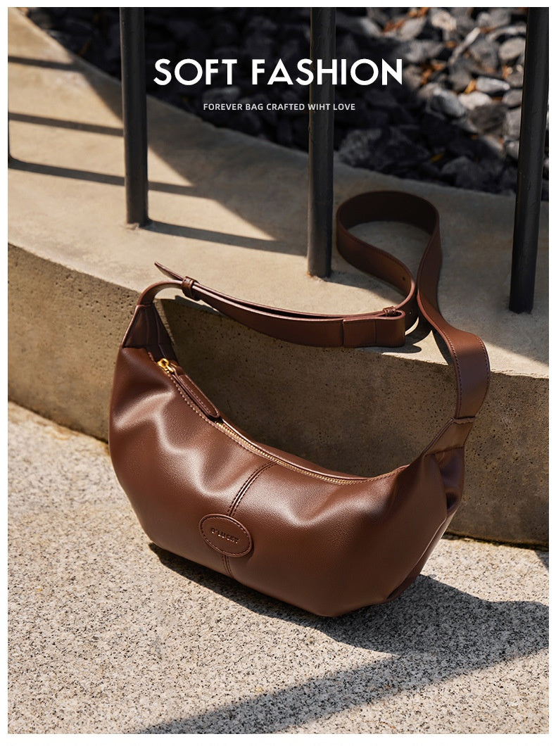 Women’s Croissant Shoulder Bag – Autumn Winter Fashion Crossbody Handbag