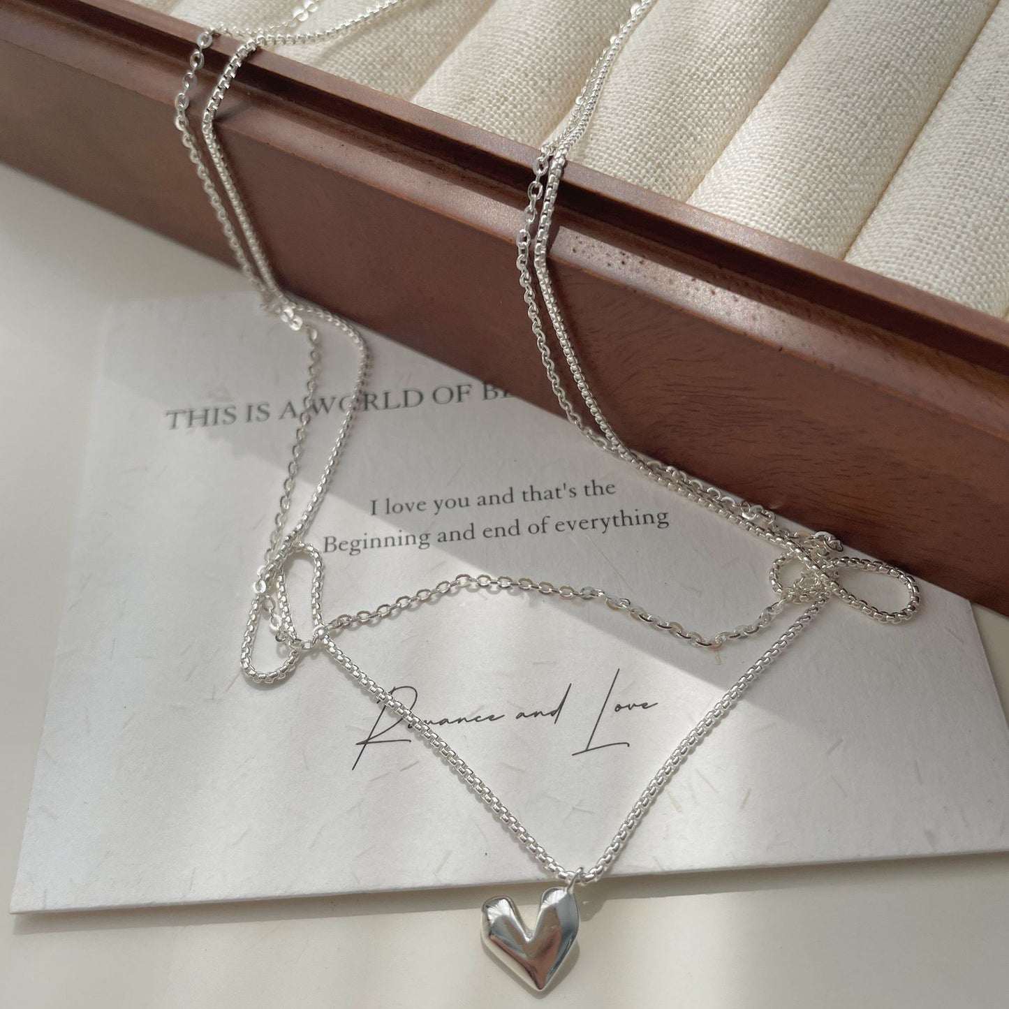 S925 Sterling Silver Heart Pendant Necklace for Women – Elegant Jewelry Gift
