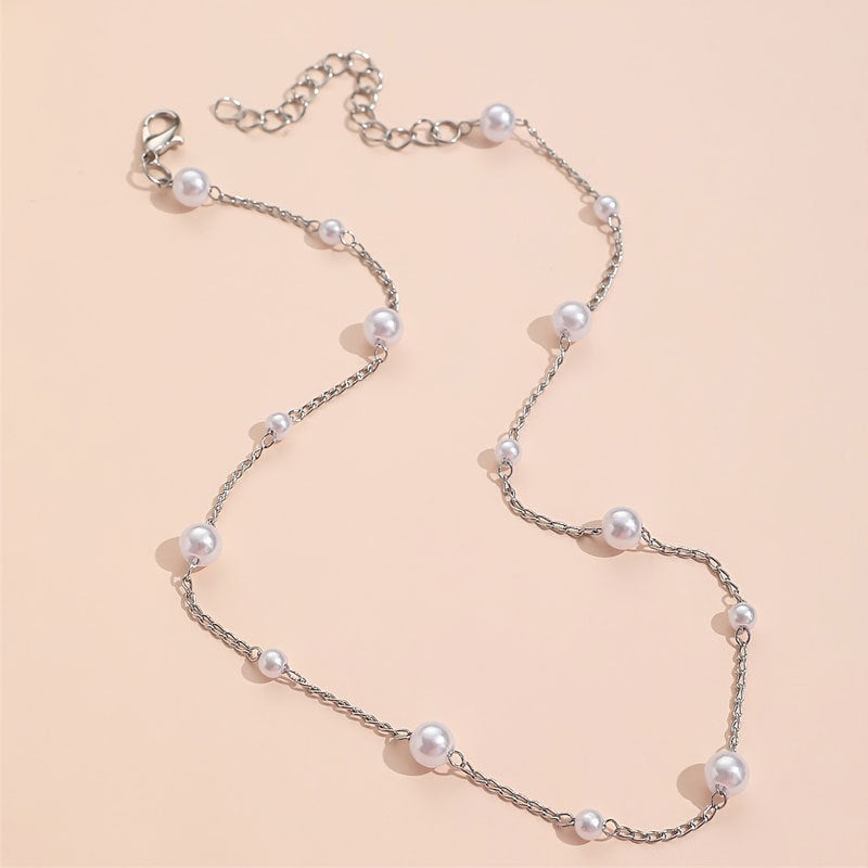 Vintage Pearl Pendant Necklace for Women – Elegant Simple Clavicle Chain
