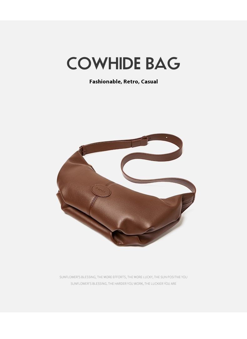 Women’s Croissant Shoulder Bag – Autumn Winter Fashion Crossbody Handbag