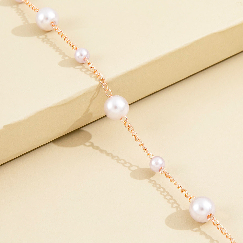 Vintage Pearl Pendant Necklace for Women – Elegant Simple Clavicle Chain
