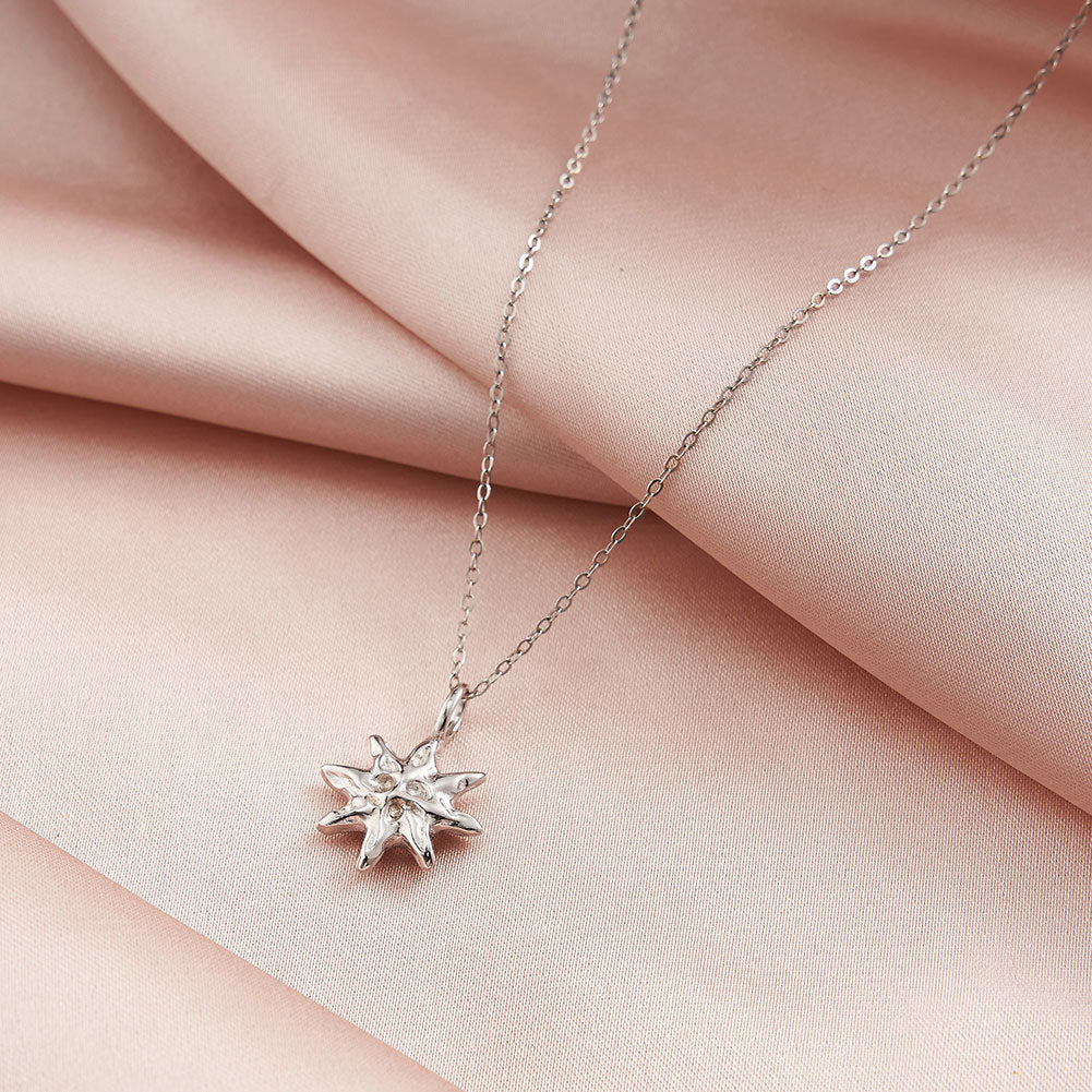 S925 Sterling Silver Star Pendant Necklace – 14K Gold Plated Chain