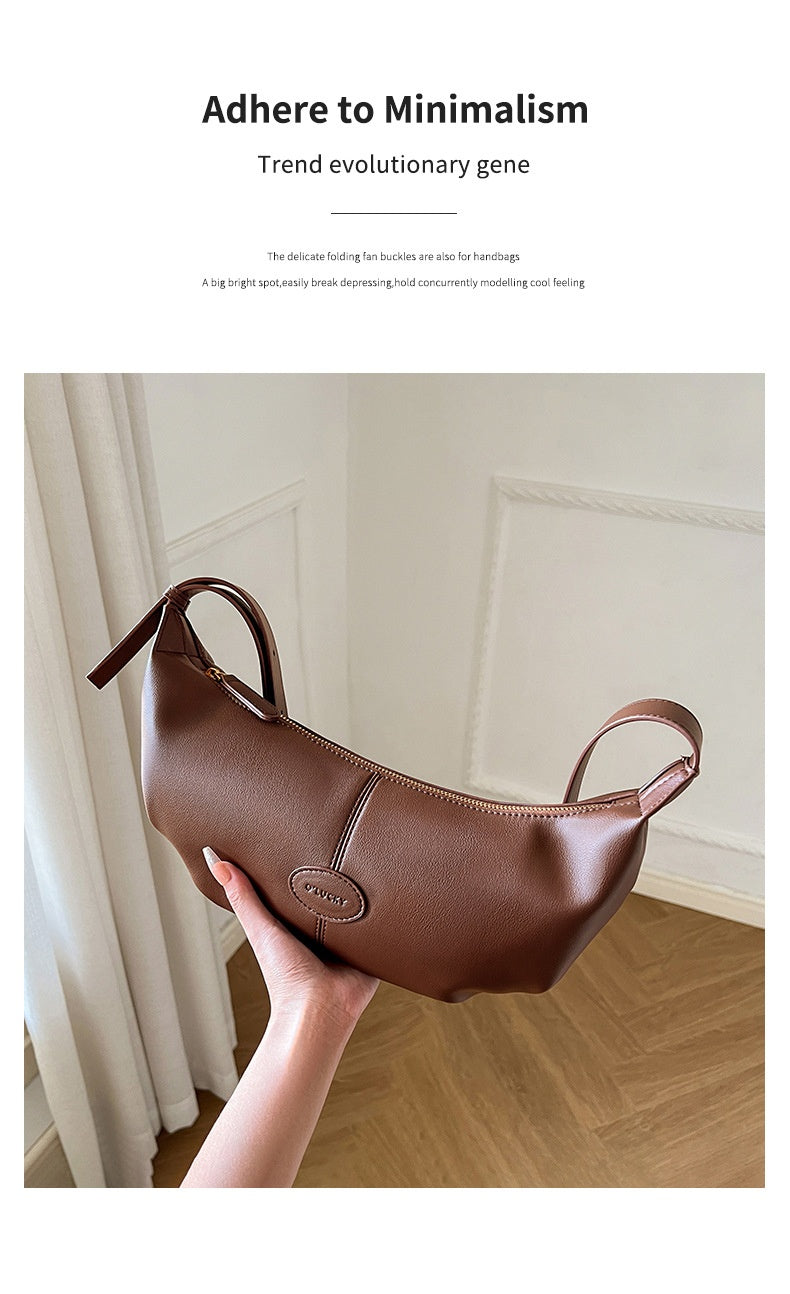 Women’s Croissant Shoulder Bag – Autumn Winter Fashion Crossbody Handbag