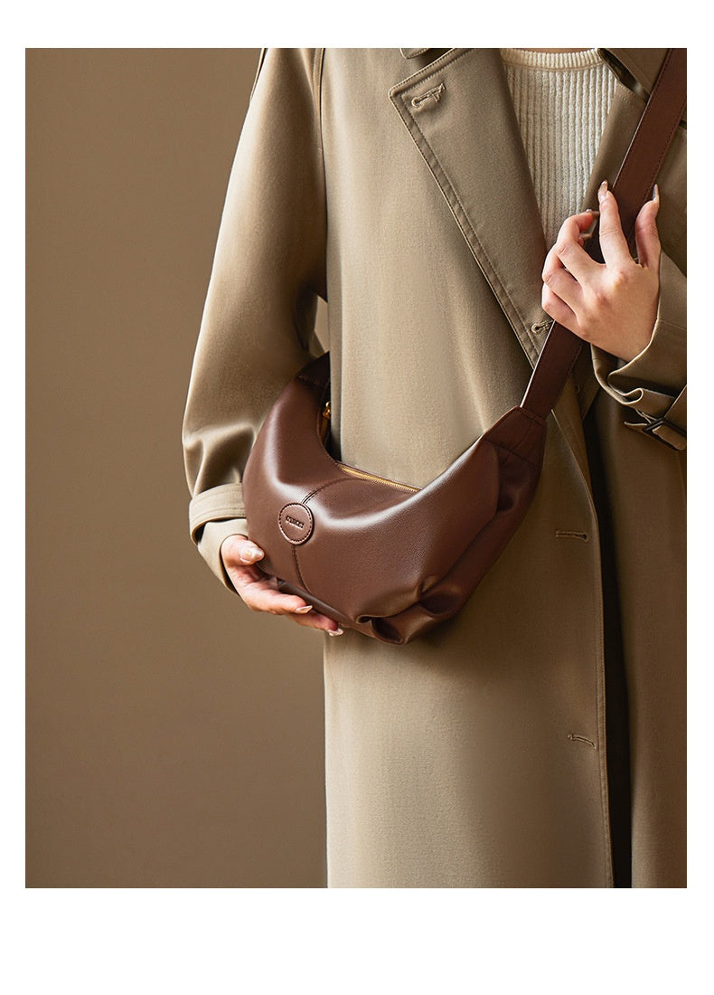 Women’s Croissant Shoulder Bag – Autumn Winter Fashion Crossbody Handbag