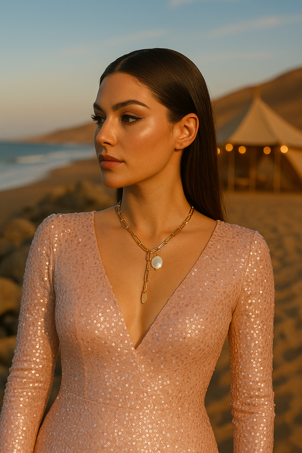 Shaped Pearl Necklace