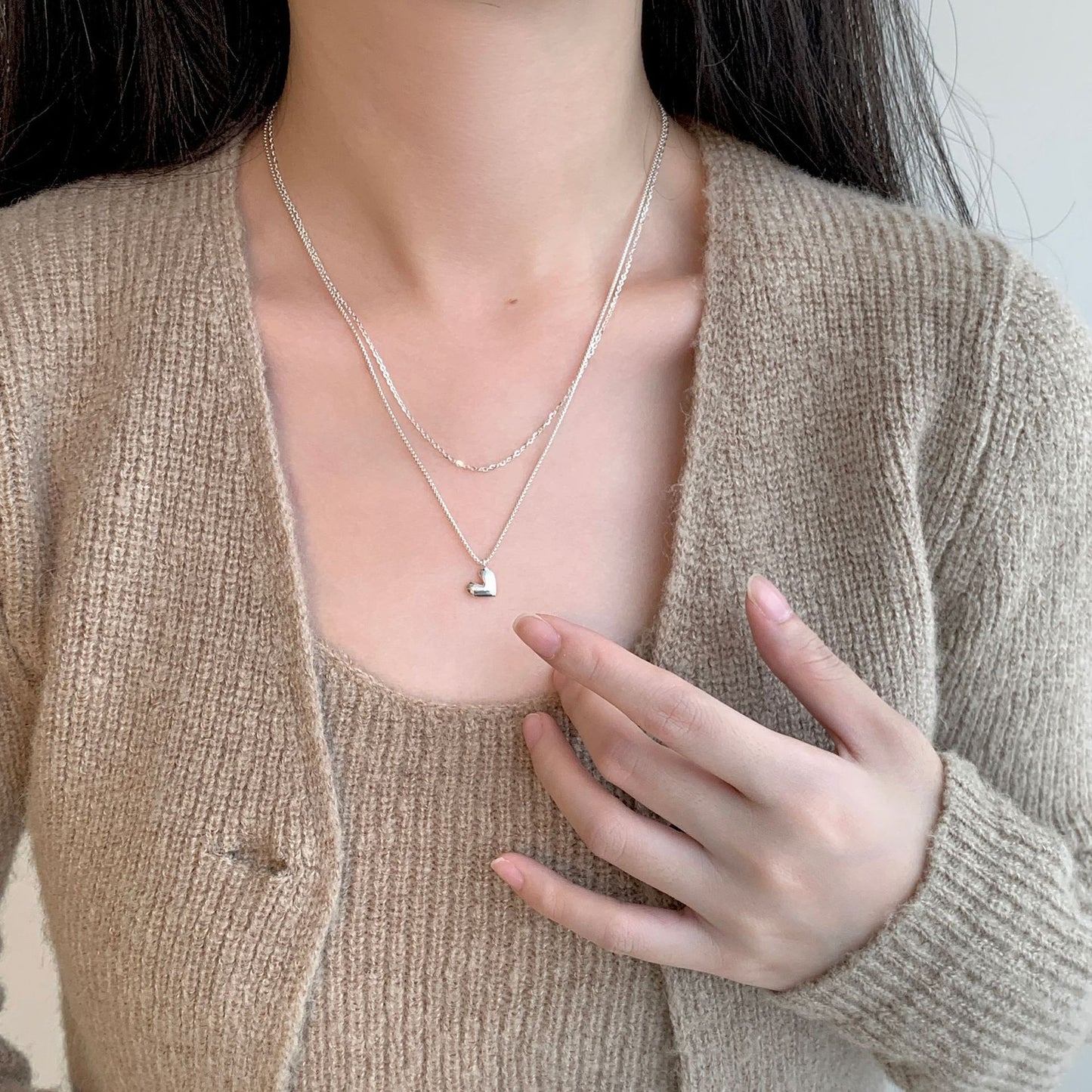 S925 Sterling Silver Heart Pendant Necklace for Women – Elegant Jewelry Gift