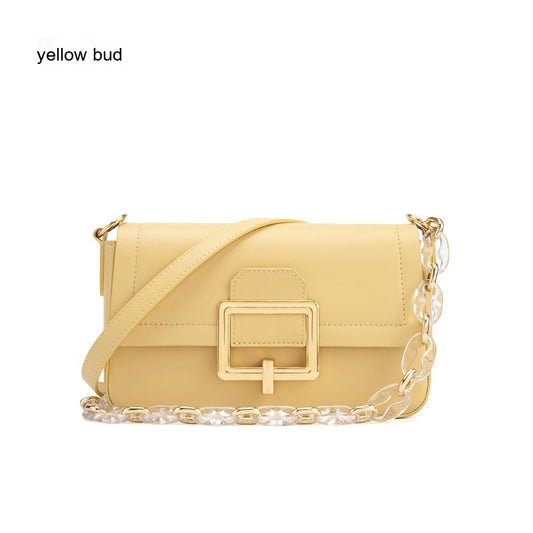 French Style Leather Crossbody Bag – Women’s Textured Cowhide Shoulder