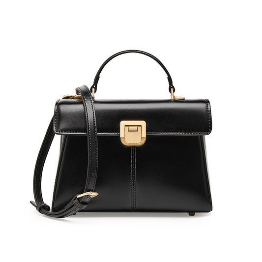 Women’s Leather Shoulder Bag – Vachette Clasp Portable Fashion Handbag